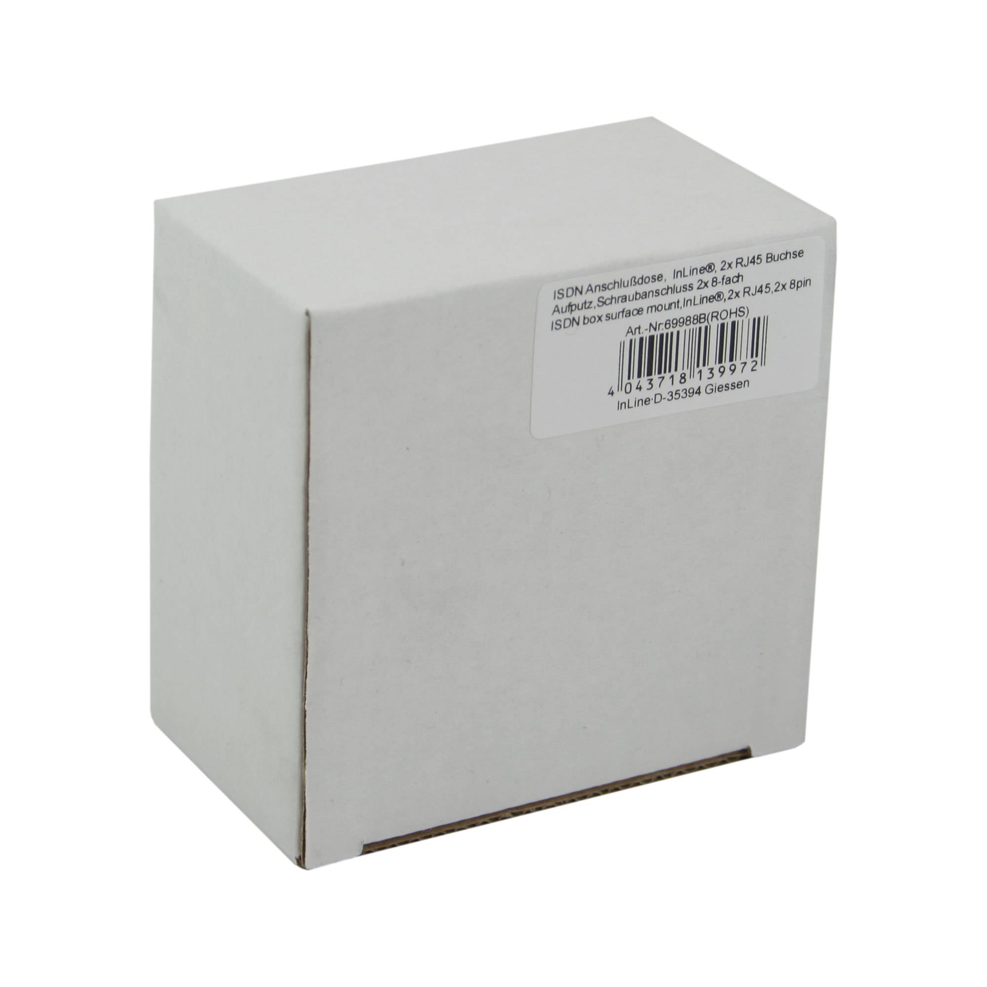 InLine ISDN Anschlussdose - 2x RJ45 Buchse - Aufputz - Schraubanschluss 2x 8-fac