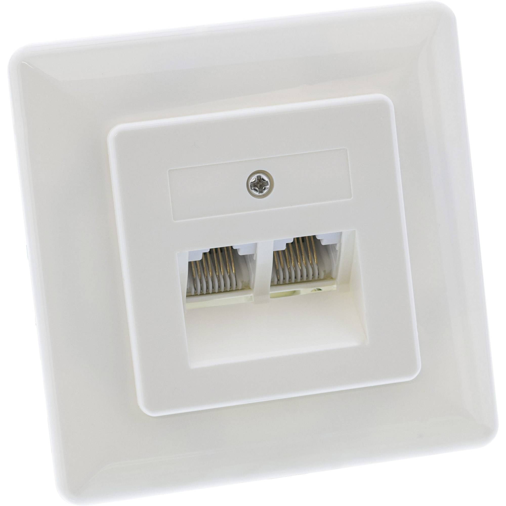InLine ISDN Anschlussdose - 2x RJ45 BU - Unterputz - Schraubanschluss 2x 8-fach
