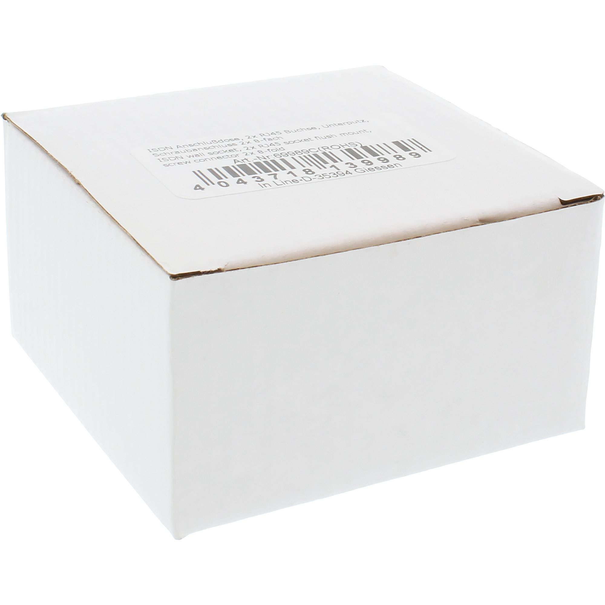 InLine ISDN Anschlussdose - 2x RJ45 BU - Unterputz - Schraubanschluss 2x 8-fach