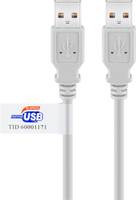Goobay USB 2.0 Hi-Speed-Kabel mit USB-Zertifikat, Grau, 2m, 2 m, USB A, USB A, USB 2.0, 480 Mbit/s, Grau
