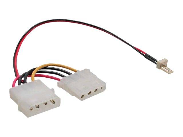 INLINE - Lüfter Adapterkabel - 3pol Lüfter an 4pol Netzteil 12V - 0,3m