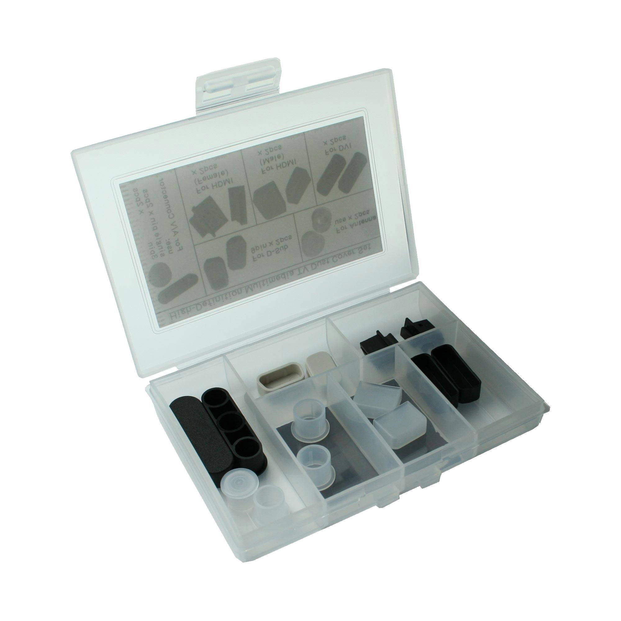 INLINE - Staubschutz-Set - für Multimedia (HDMI - DVI - Cinch - Antenne) - 14-teilig