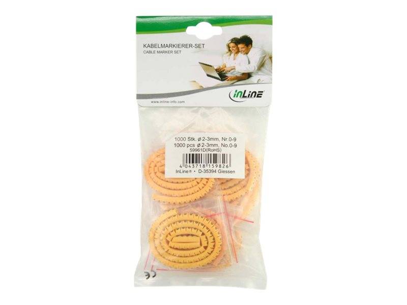 INLINE - Kabelmarkierer 3,0-5,2mm - Nr.0-9 - 1000 Stück