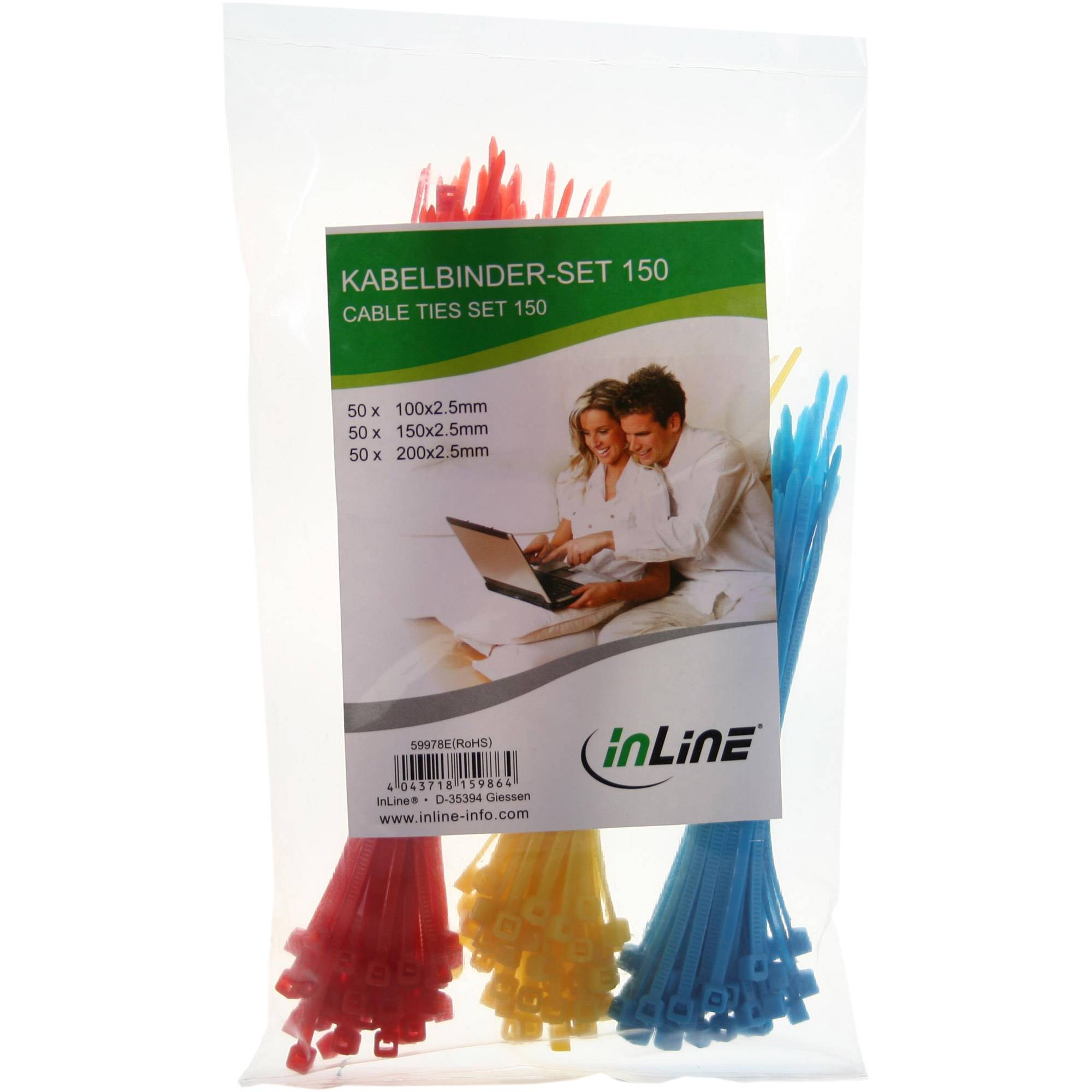 INLINE - Kabelbinder-Set - 150 Stück