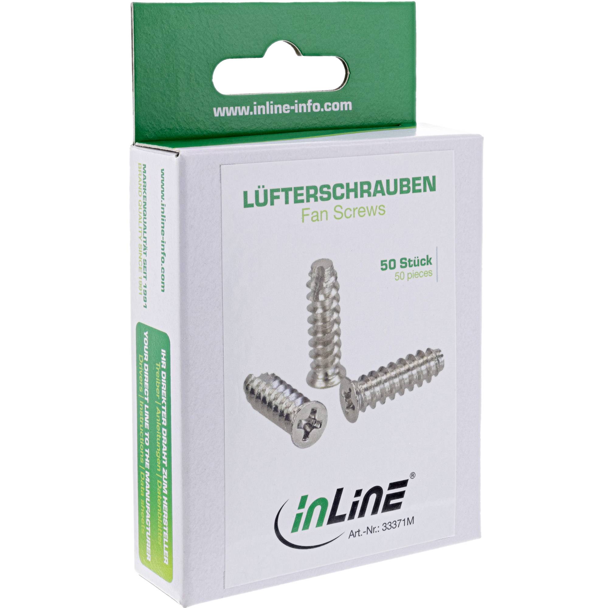 INLINE - Lüfterschrauben - 5x16mm - silbern 50er Pack