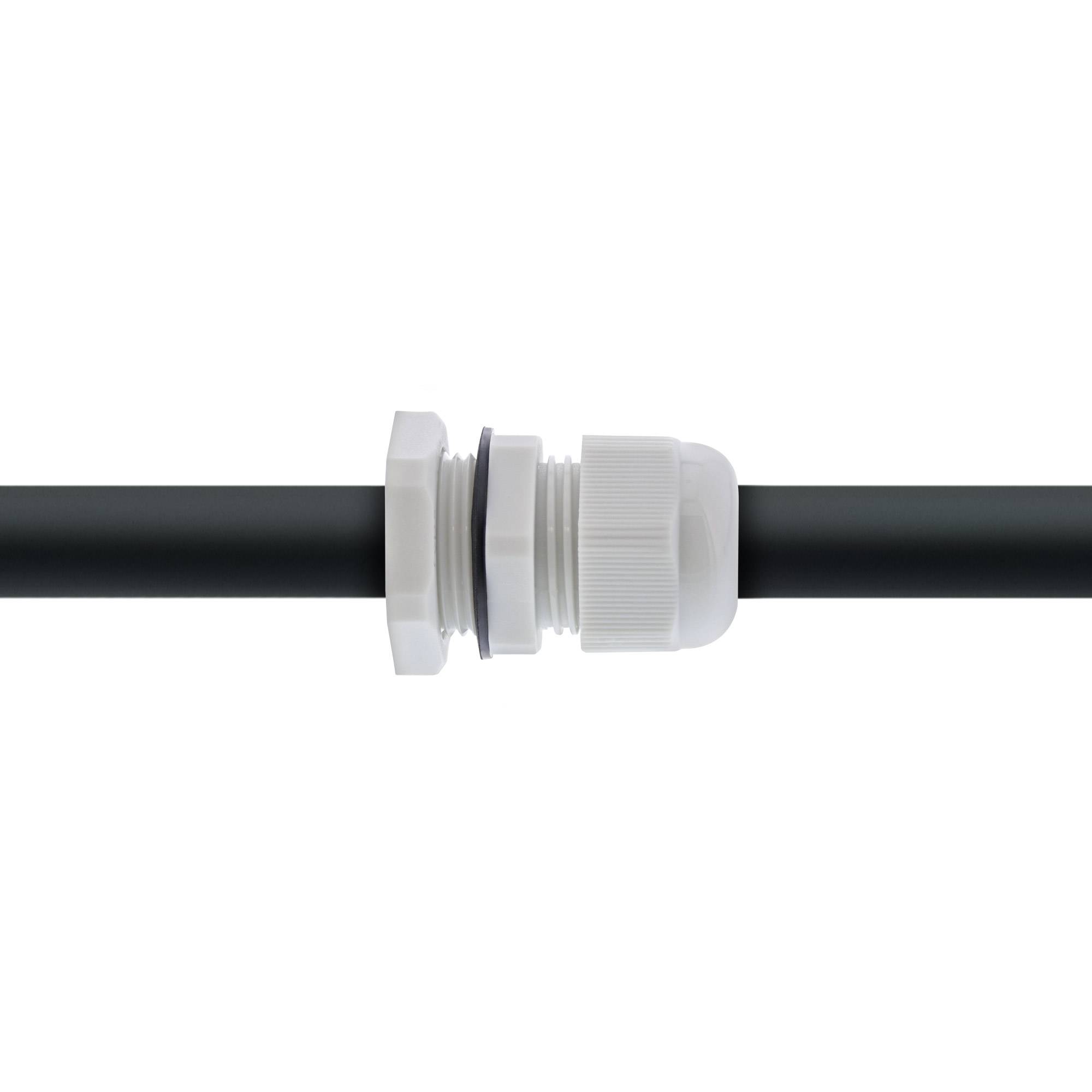 INLINE - Kabeldurchführung PG 13.5 Nylon IP68 6-12mm - grau - 10 Stück