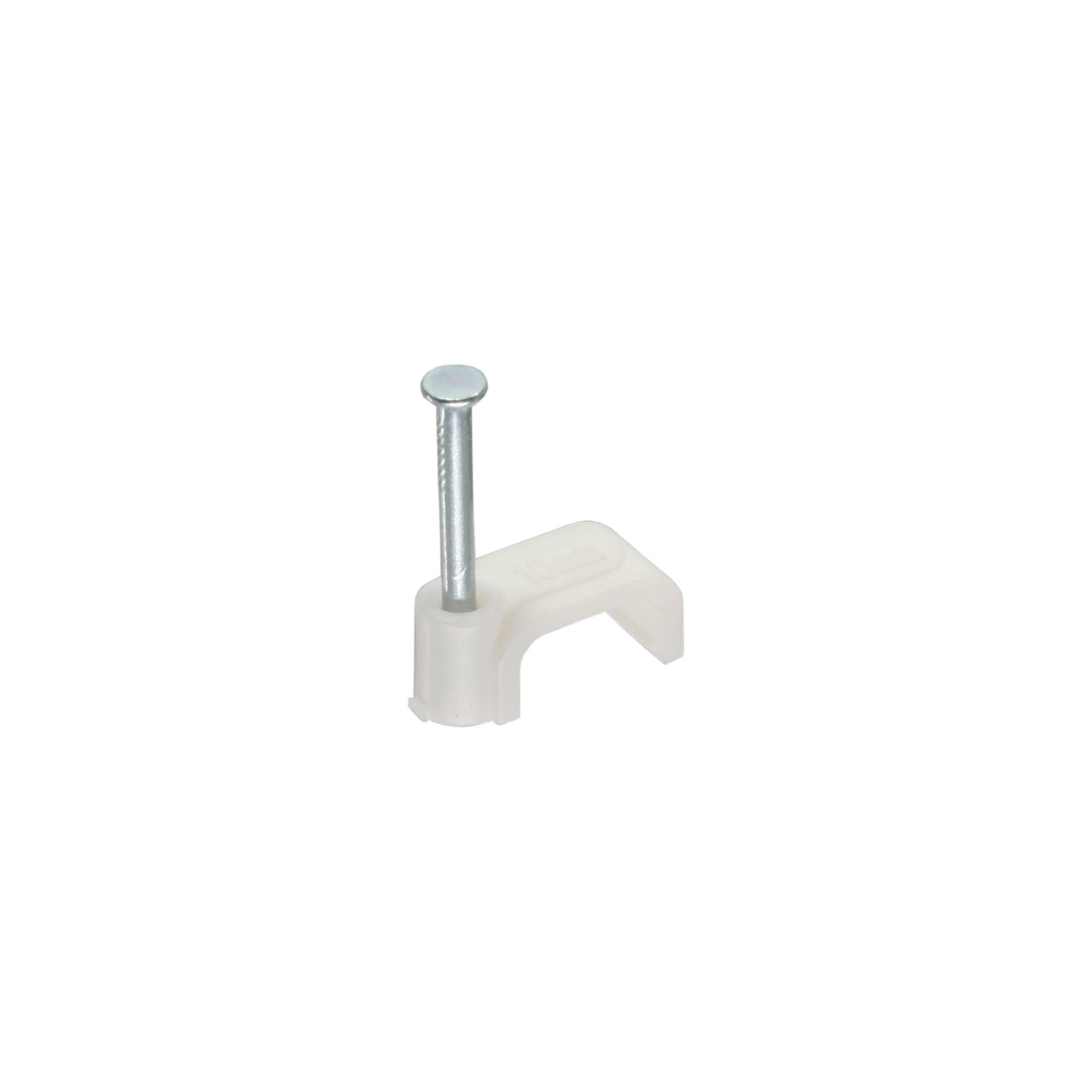 INLINE - Kabelschelle 10mm eckig - weiß - 100 Stück
