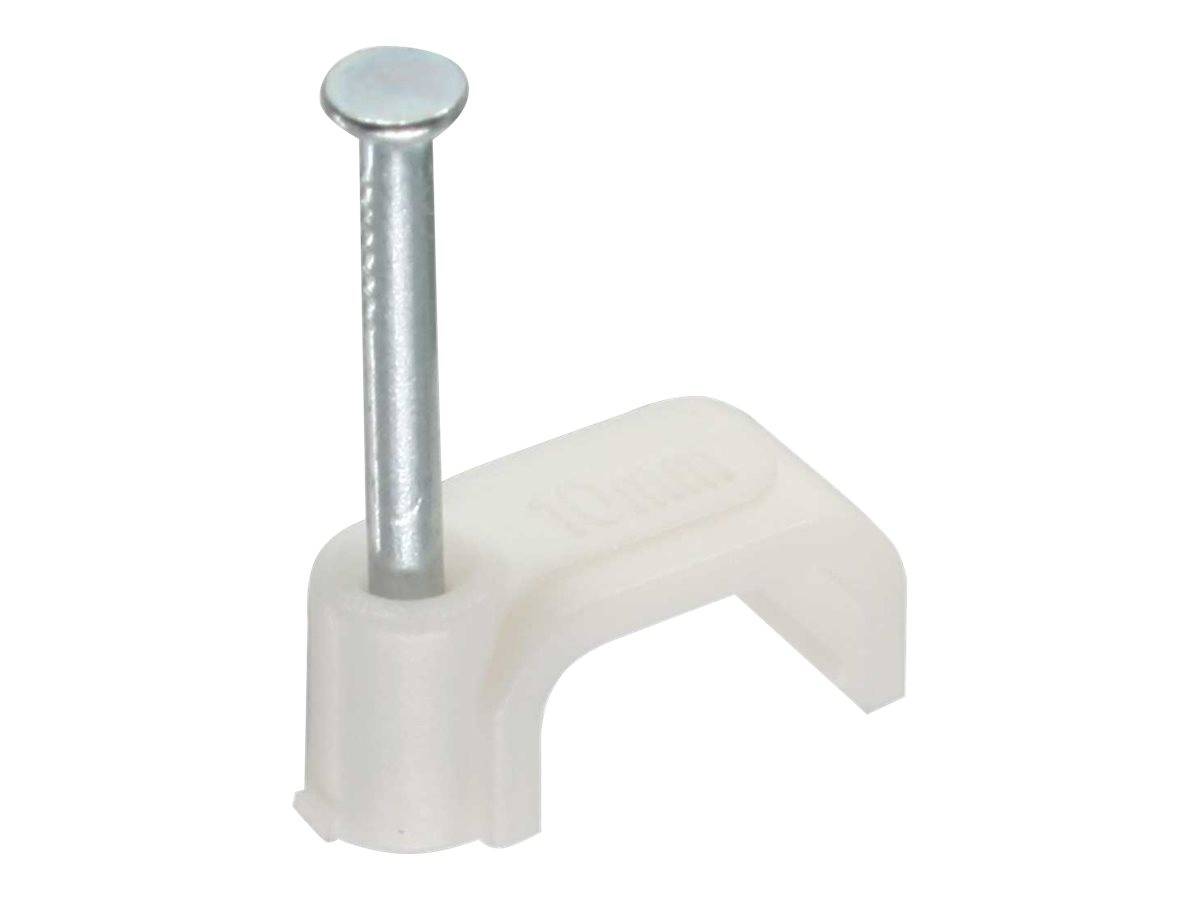 INLINE - Kabelschelle 10mm eckig - weiß - 100 Stück