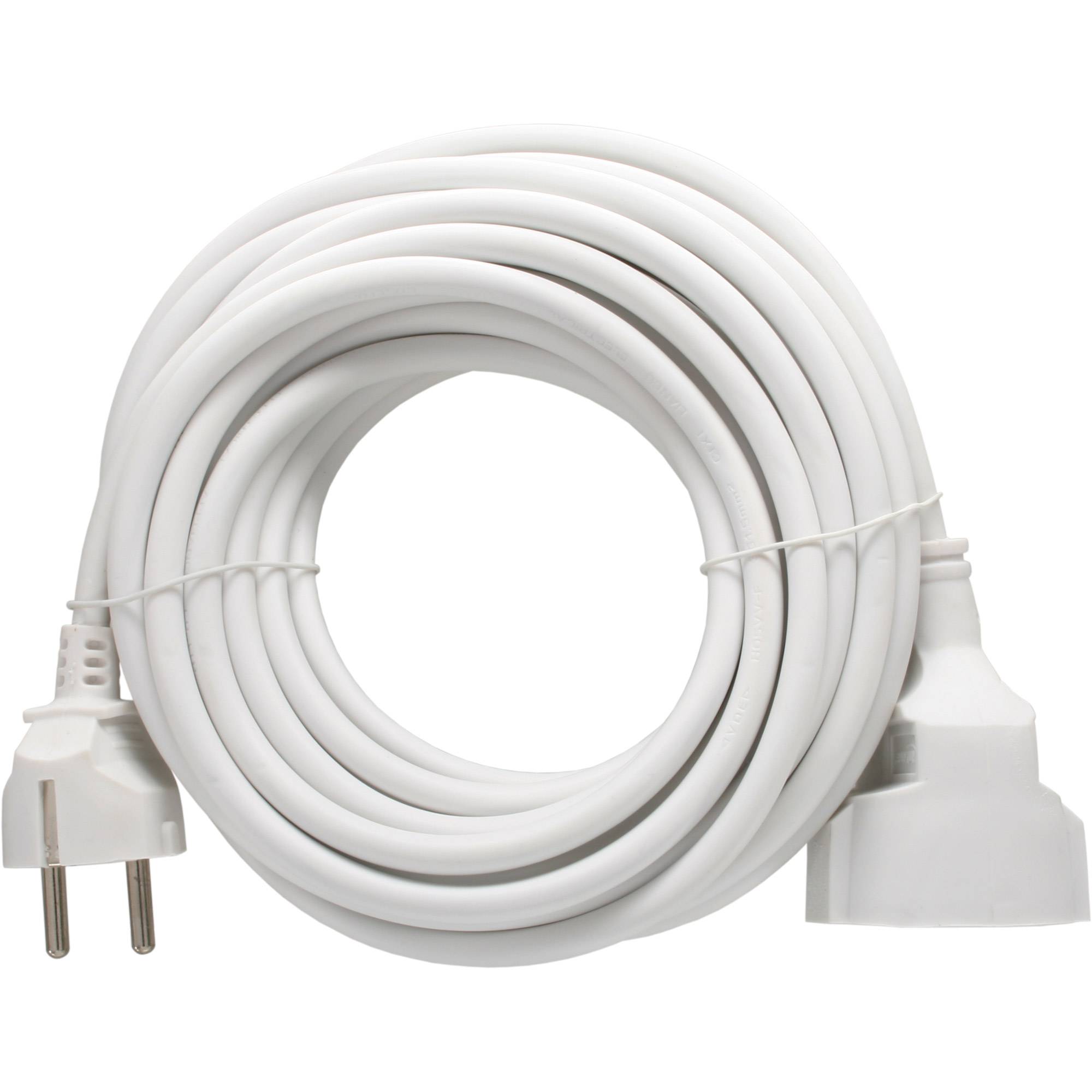 InLine Schutzkontakt-Verlängerung ST / BU - weiß - 10m - 10 m - weiß