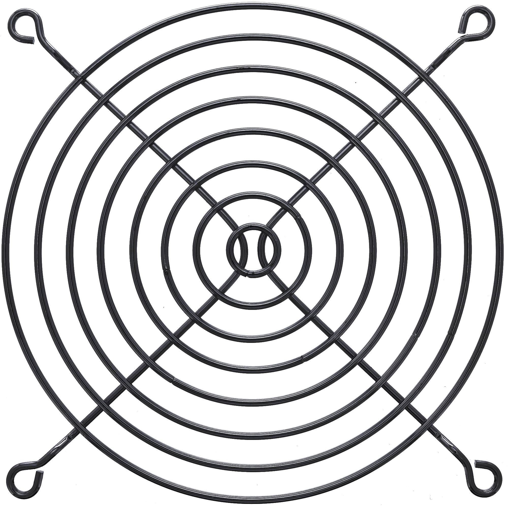 INLINE - Lüftergitter Metall - schwarz - 120x120mm