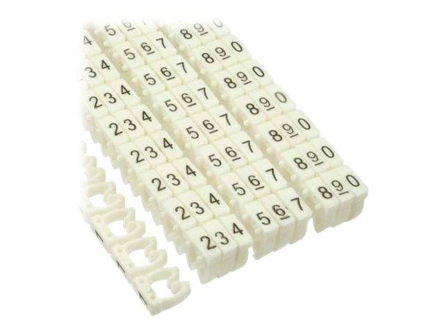 INLINE - 100er Pack Kabelmarkierer 4mm - Nr.0-9 - weiß