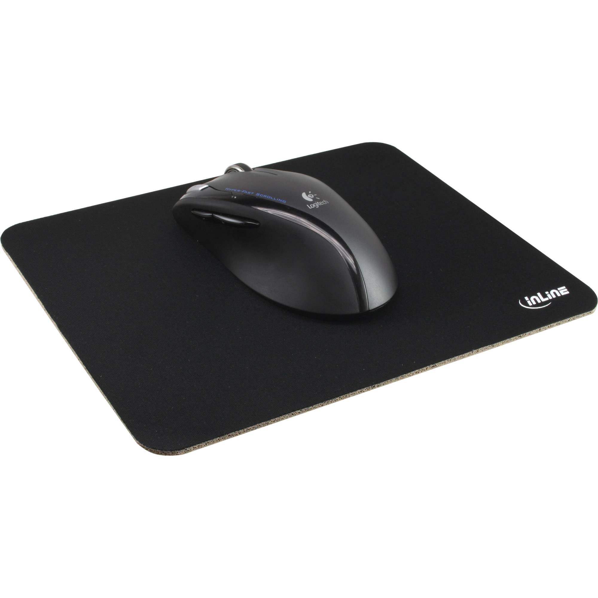InLine® Maus-Pad Recycled, 230x190x2,5mm, schwarz
