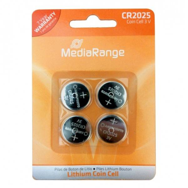 MEDIARANGE Batterie 4 x CR2025 - Li - 150 mAh - Knopfzellen - CR2025|3V - 4er Pa