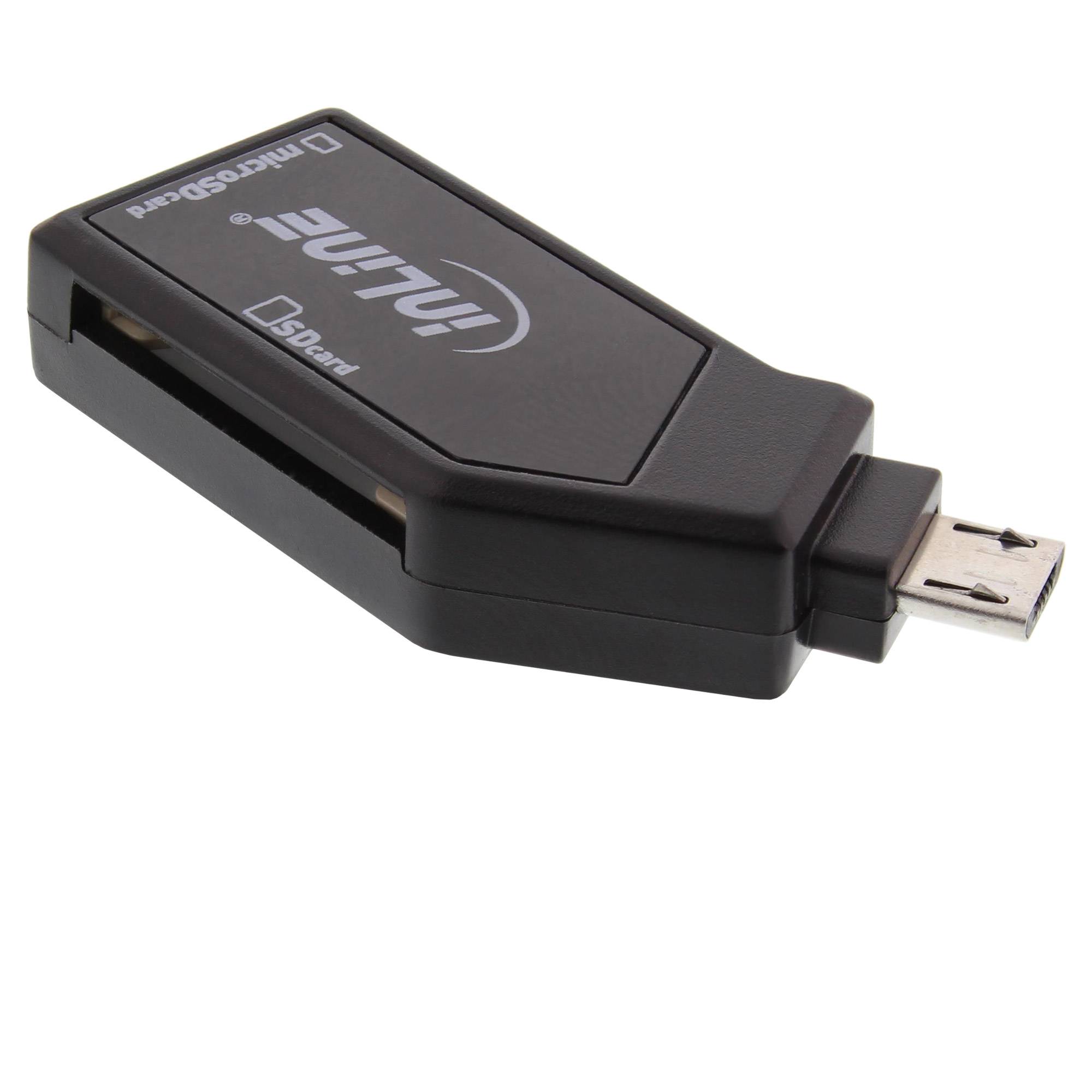 INLINE - OTG Mobile Card Reader - USB 2.0 - für SD+microSD - für Android Smartphone
