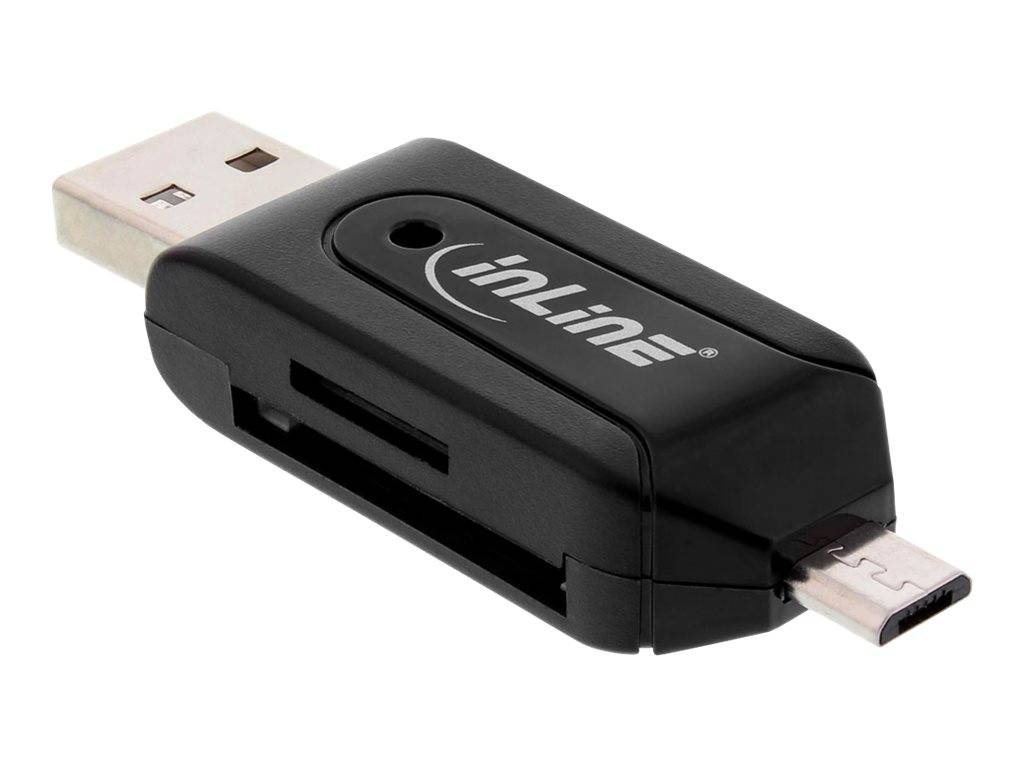 InLine® Dual Card Reader für SD und microSD, für Android (OTG) und PC