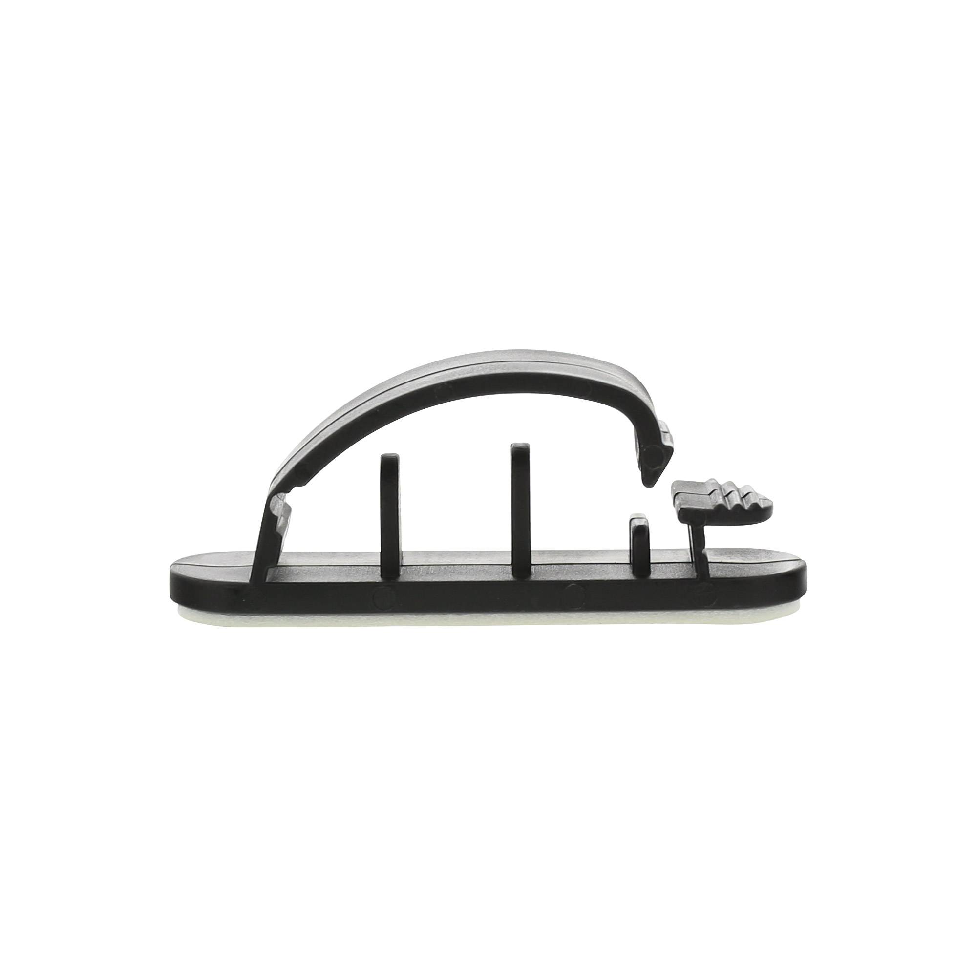 INLINE - 10er Pack Kabelmanager - mit Klebesockel - 2,8cm - schwarz