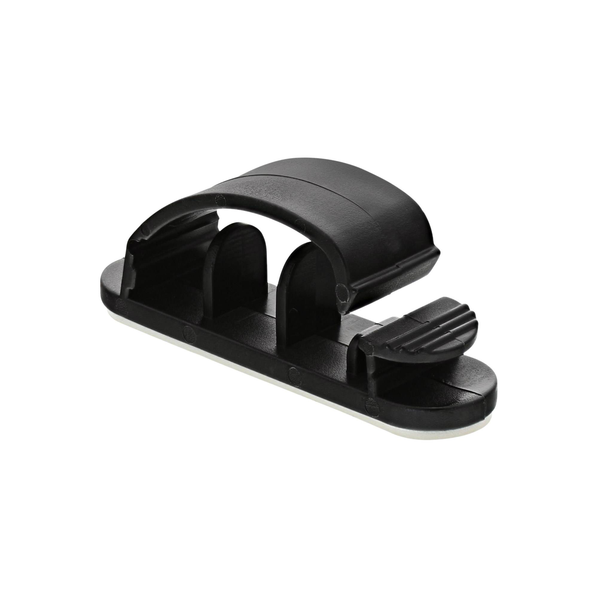 INLINE - 10er Pack Kabelmanager - mit Klebesockel - 2,8cm - schwarz