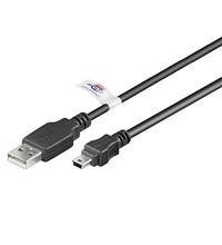 Goobay USB 2.0 A-St/Mini B-St, 1,8m, schwarz, Bulk
