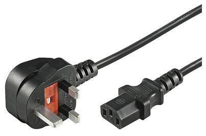 Netzkabel UK - C13 0,5 MeterUK Typ G, BS 1363 - C13