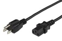 MicroConnect - Stromkabel - NEMA 5-15 (M) gerade bis IEC 60320 C13 gerade