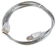 USB2.0 A-B 5m M-M,Transparent 100Stk/Karton