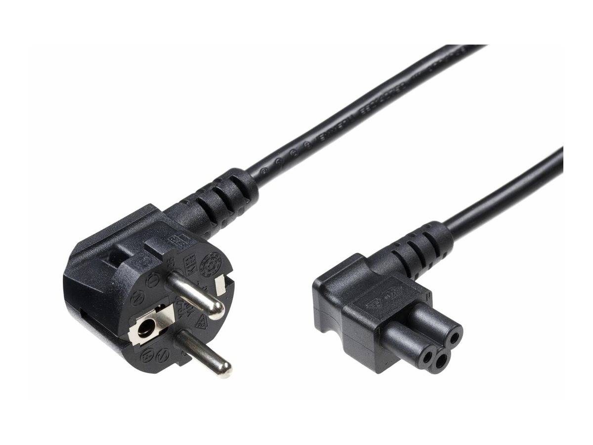 MicroConnect - Stromkabel - IEC 60320 C5 gewinkelt zu power CEE 7/7 (M)