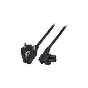 Netzkabel CEE 7/7 - C5 5m gewinkelt CEE7 und C5 Schwarz