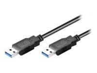USB3.0 A-A 0.5m M-M Schwarz Dreifach geschirmt