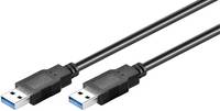 USB3.0 A-A 0.5m M-M Schwarz Dreifach geschirmt