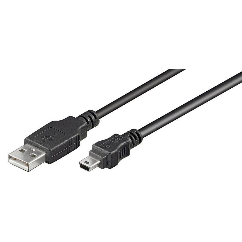 USB 2.0 Hi-Speed Kabel A Stecker  Mini B Stecker schwarz - Länge: 1,50 m