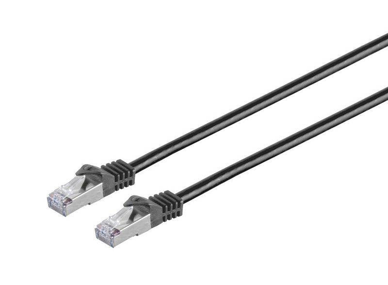 RJ45 Patchkabel S/FTP (PiMF), mit CAT 7 Rohkabel 1,5m Schwarz