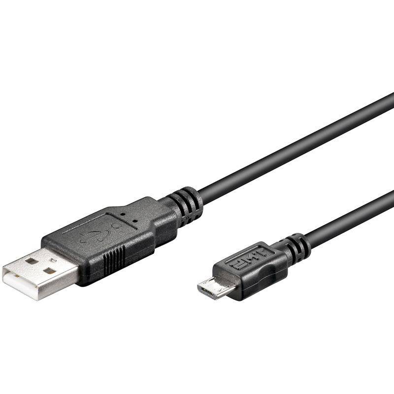 USB 2.0 Hi-Speed Kabel A Stecker  Micro B Stecker schwarz - Länge: 0,60 m