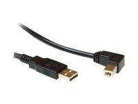USB-Kabel mit Type-A- und Type-B-Steckern auf weißem Hintergrund.