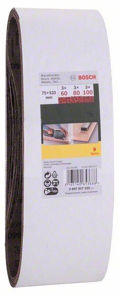 Bosch Power Tools Schleifband-Set für 2607017155