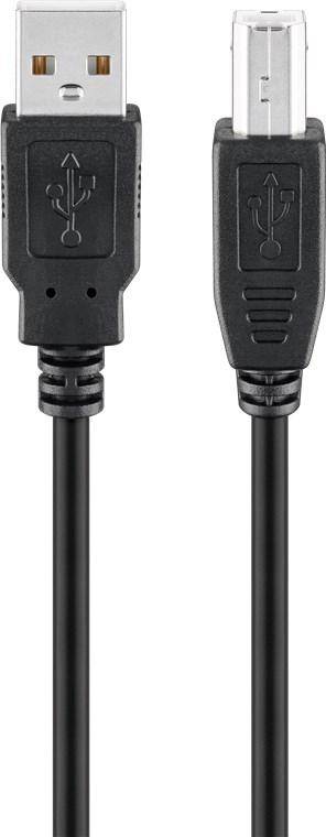 USB 2.0 Hi-Speed Kabel A Stecker  B Stecker schwarz - Länge: 0,25 m
