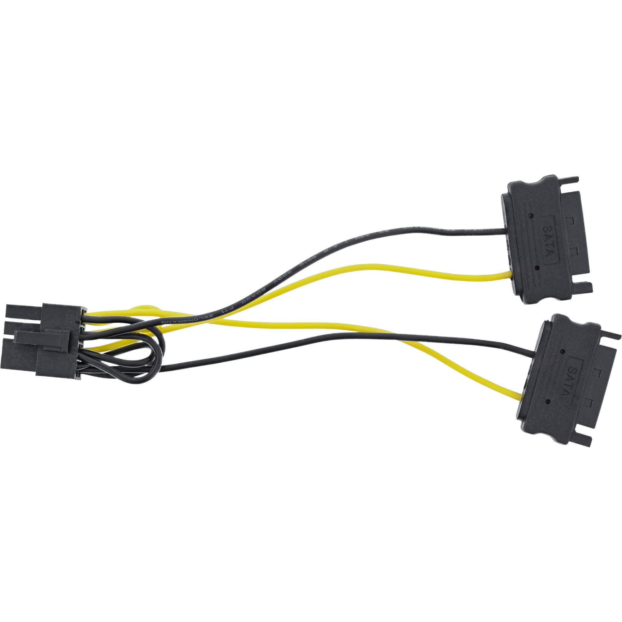 InLine Stromadapter intern - 2x SATA zu 8pol für PCIe (PCI-Express) Grafikkarten