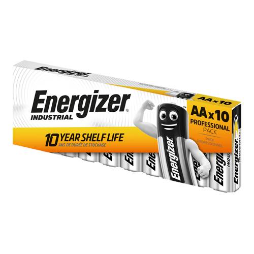 ENERGIZER Industrial 636105 - Mignon Batterie AA (Alkali-Mangan/Zink | 1,5V | 10 Stück)