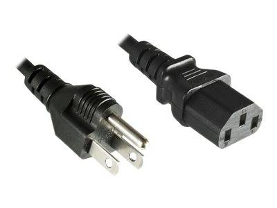 MicroConnect - Stromkabel - NEMA 5-15 (M) gerade bis IEC 60320 C13 gerade