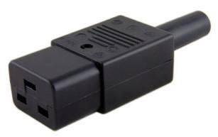 Netzstecker - IEC 60320 C19 - Schwarz