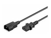 Zwei schwarze Stromverbinderstecker mit angeschlossenen Kabeln, nebeneinander auf weißem Hintergrund dargestellt.