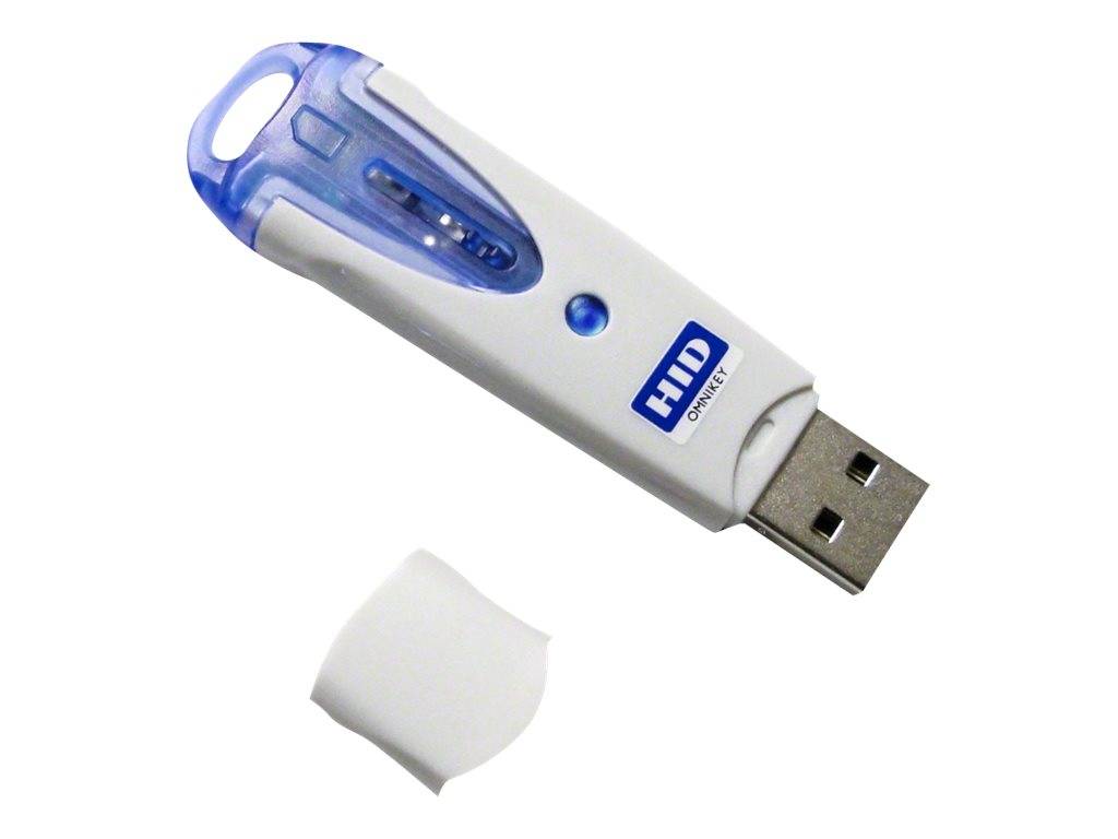 HID OMNIKEY 6121 Mobile USB - SmartCard-Leser - USB 2.0 - Grau, Blau