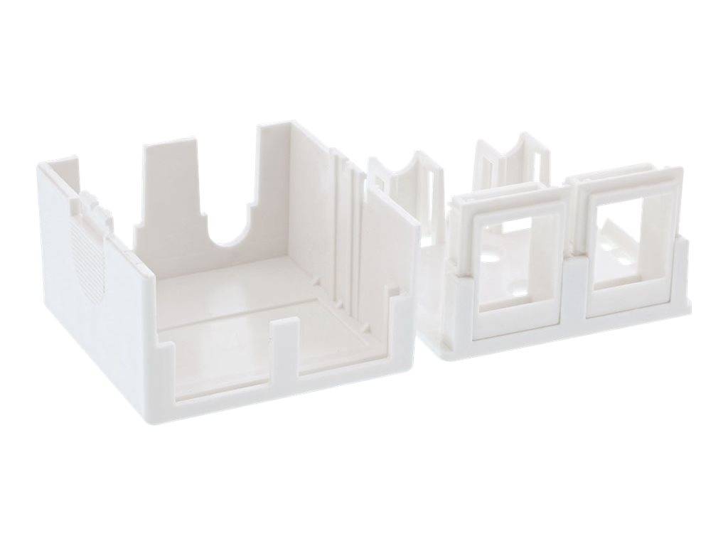 INLINE - Anschlussdose Aufputz für 2x Keystone RJ45 Buchse - weiß