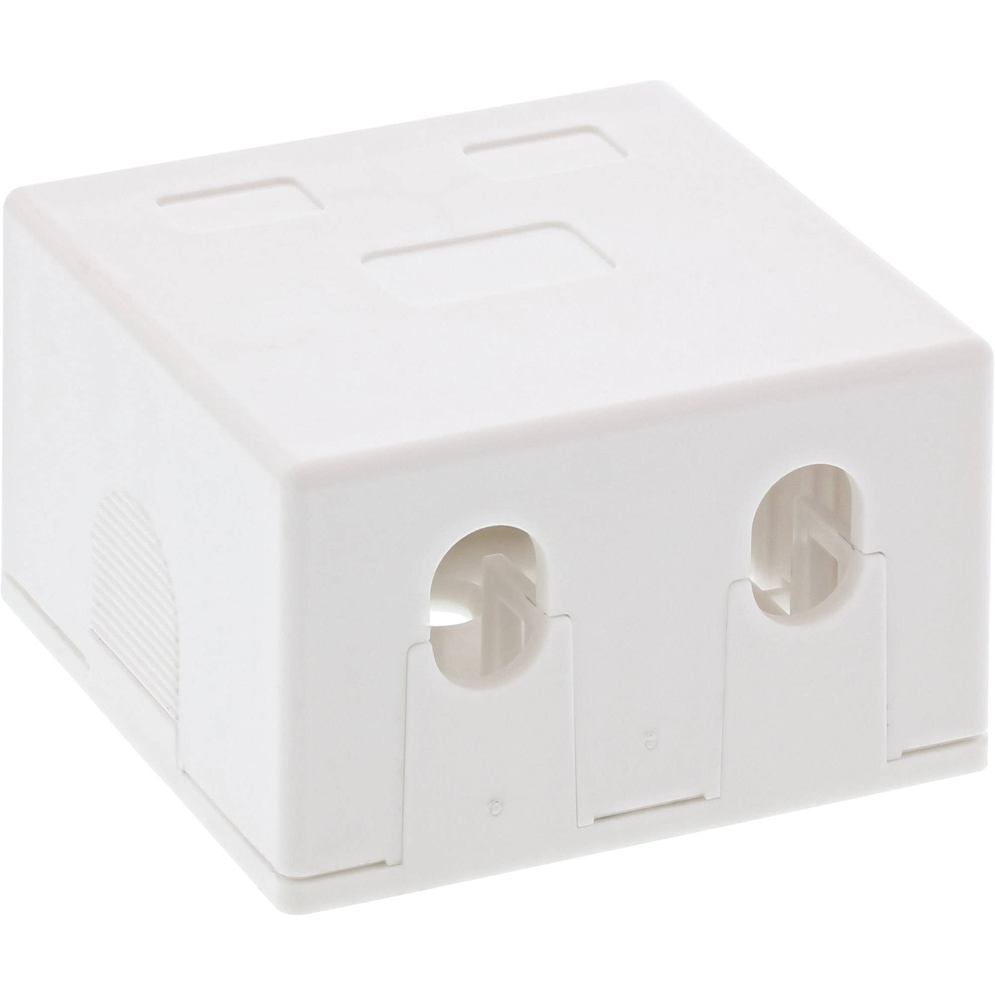 INLINE - Anschlussdose Aufputz für 2x Keystone RJ45 Buchse - weiß