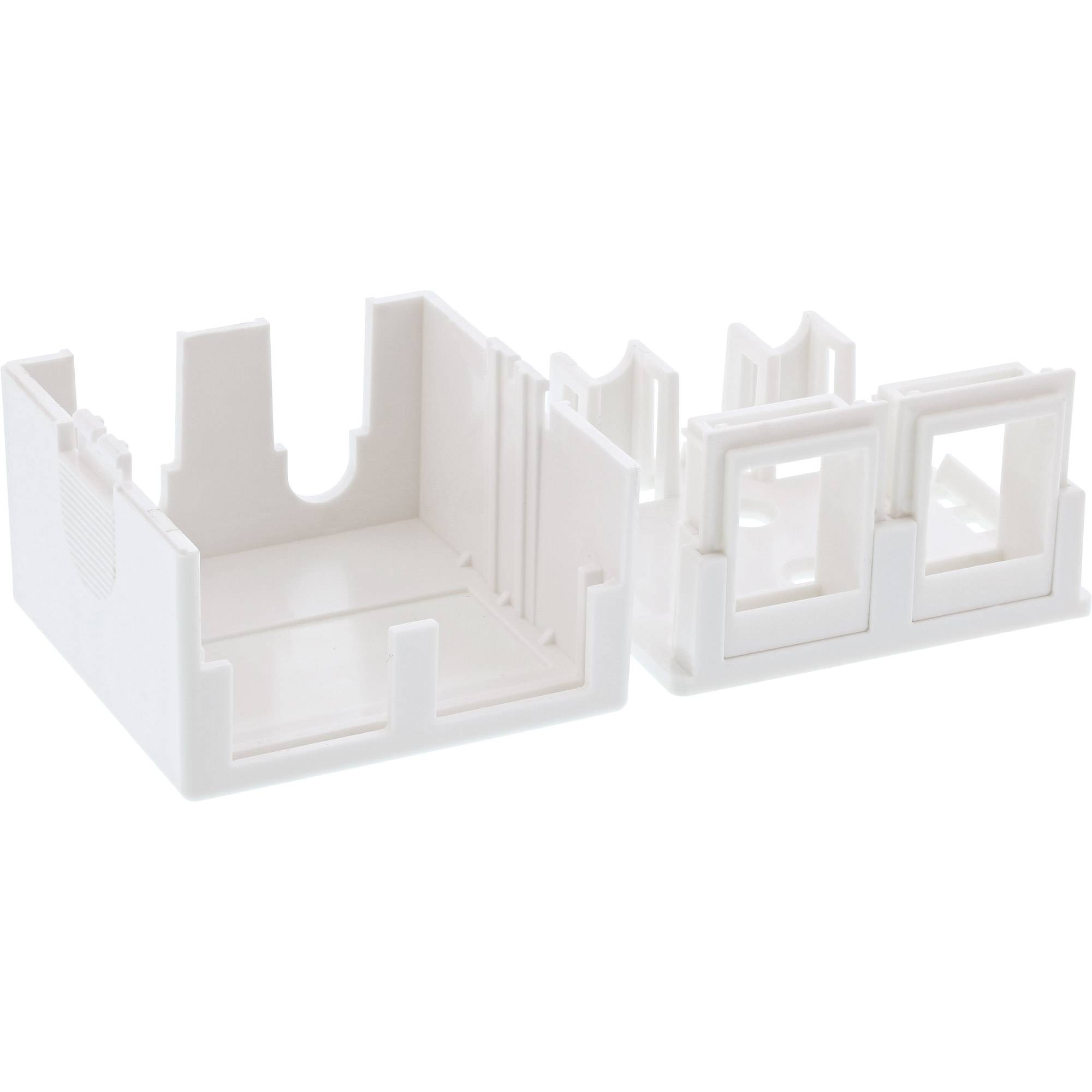 INLINE - Anschlussdose Aufputz für 2x Keystone RJ45 Buchse - weiß