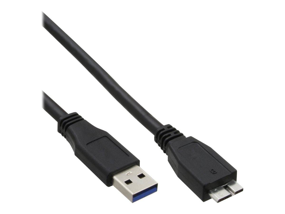 INLINE - USB 3.2 Gen.1 Kabel - A an Micro B - schwarz - 0,3m