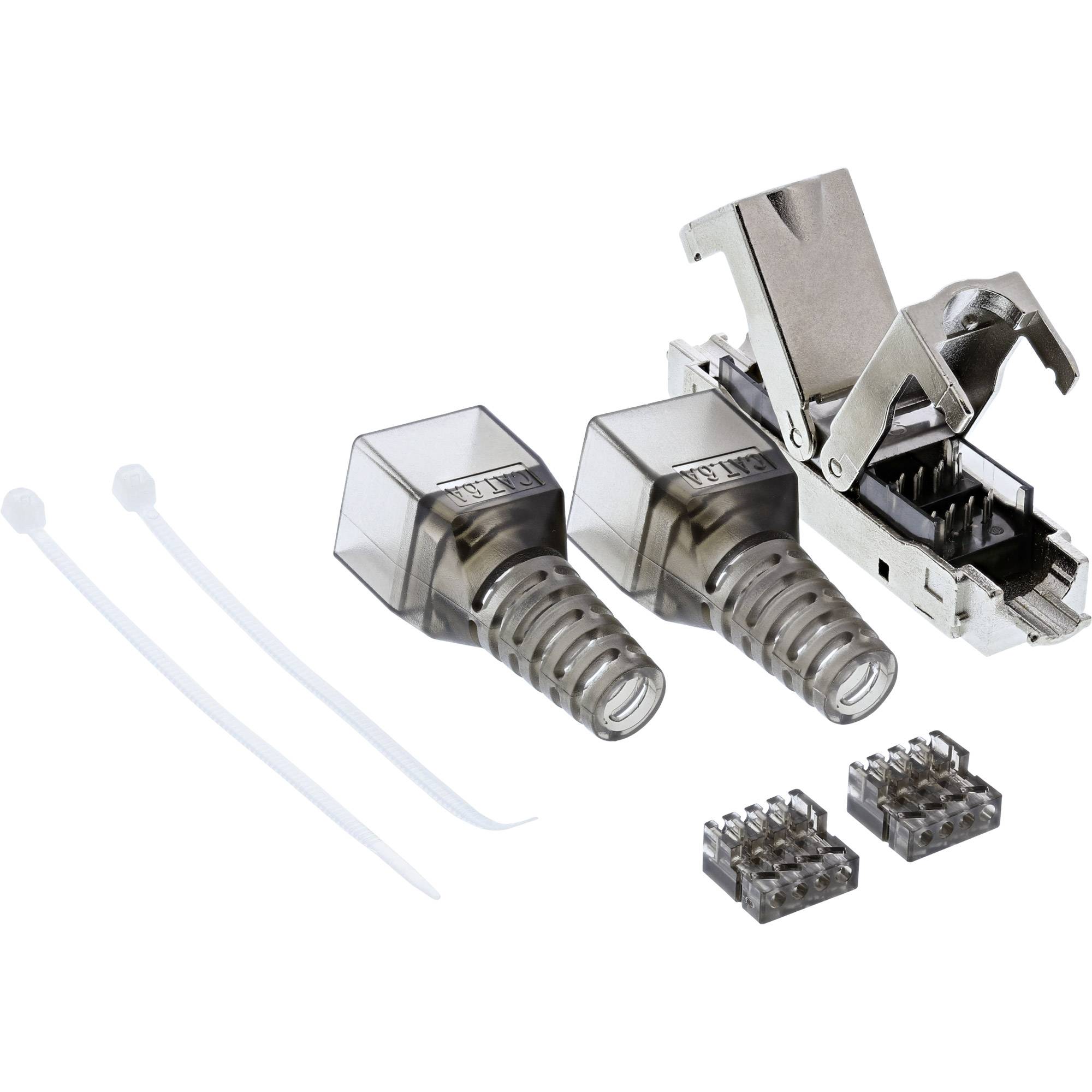 INLINE - Kabelverbinder Cat.6A - geschirmt - schmale Ausführung