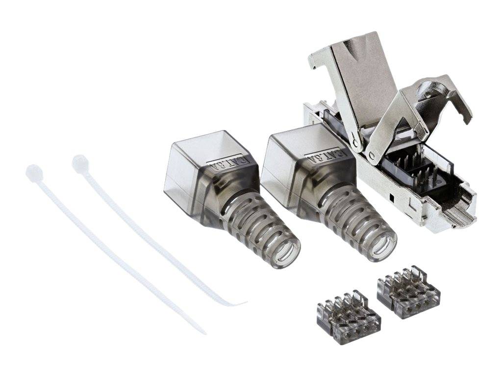 INLINE - Kabelverbinder Cat.6A - geschirmt - schmale Ausführung