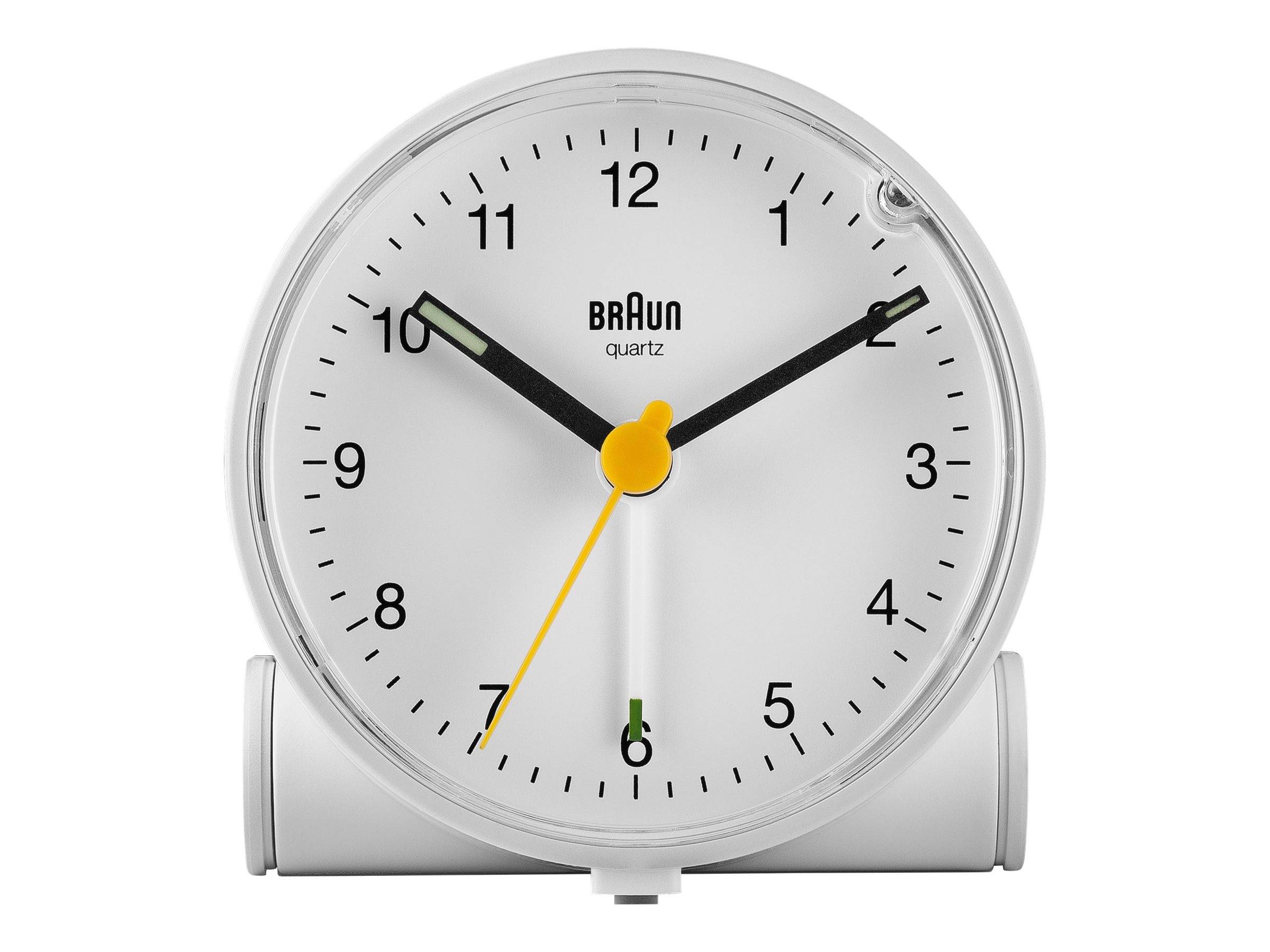 Braun BC01 - Wecker - rund - Quarz - Schreibtisch - weiß