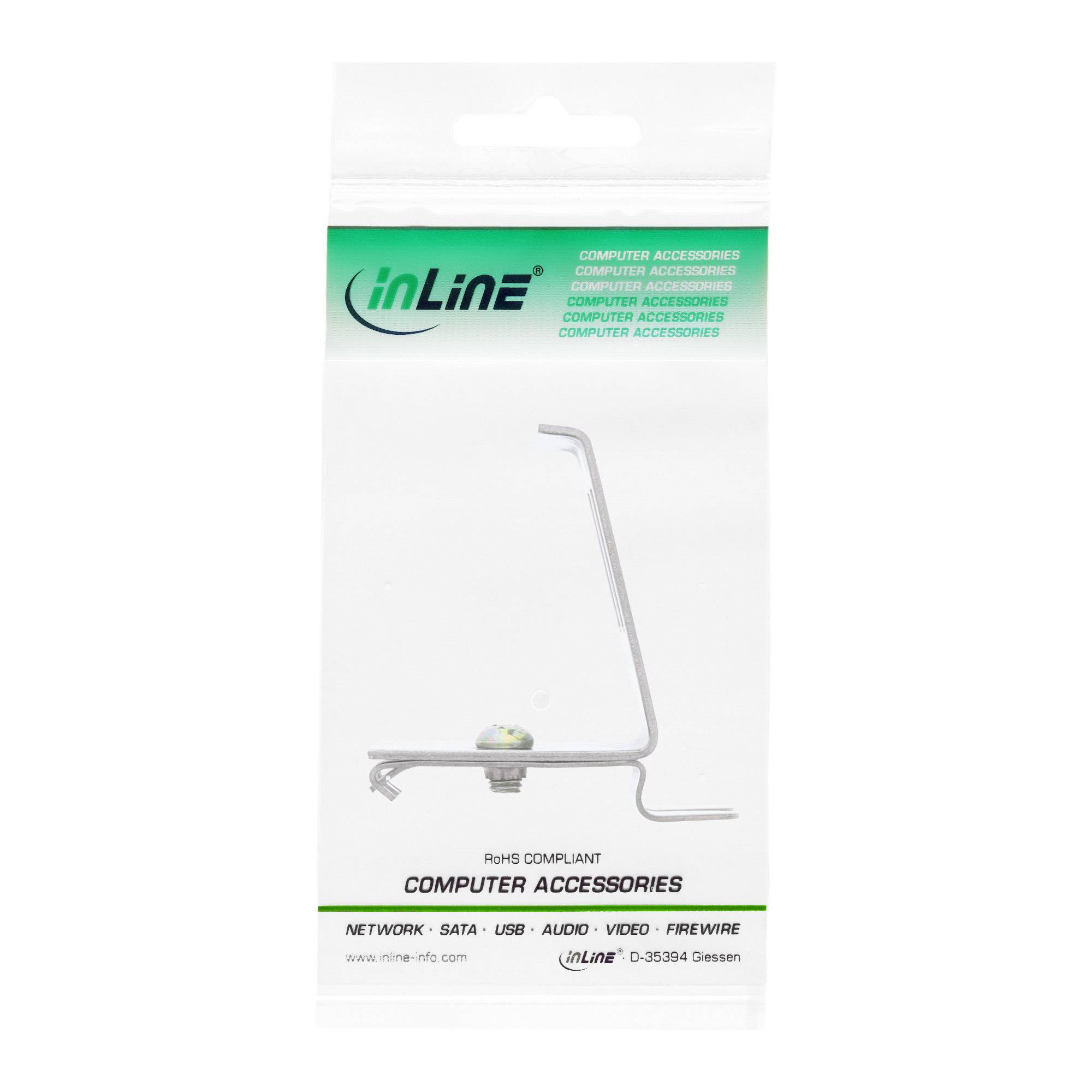 INLINE - Keystone SNAP-In Metall-Modulhalter - 2-fach für Hutschiene