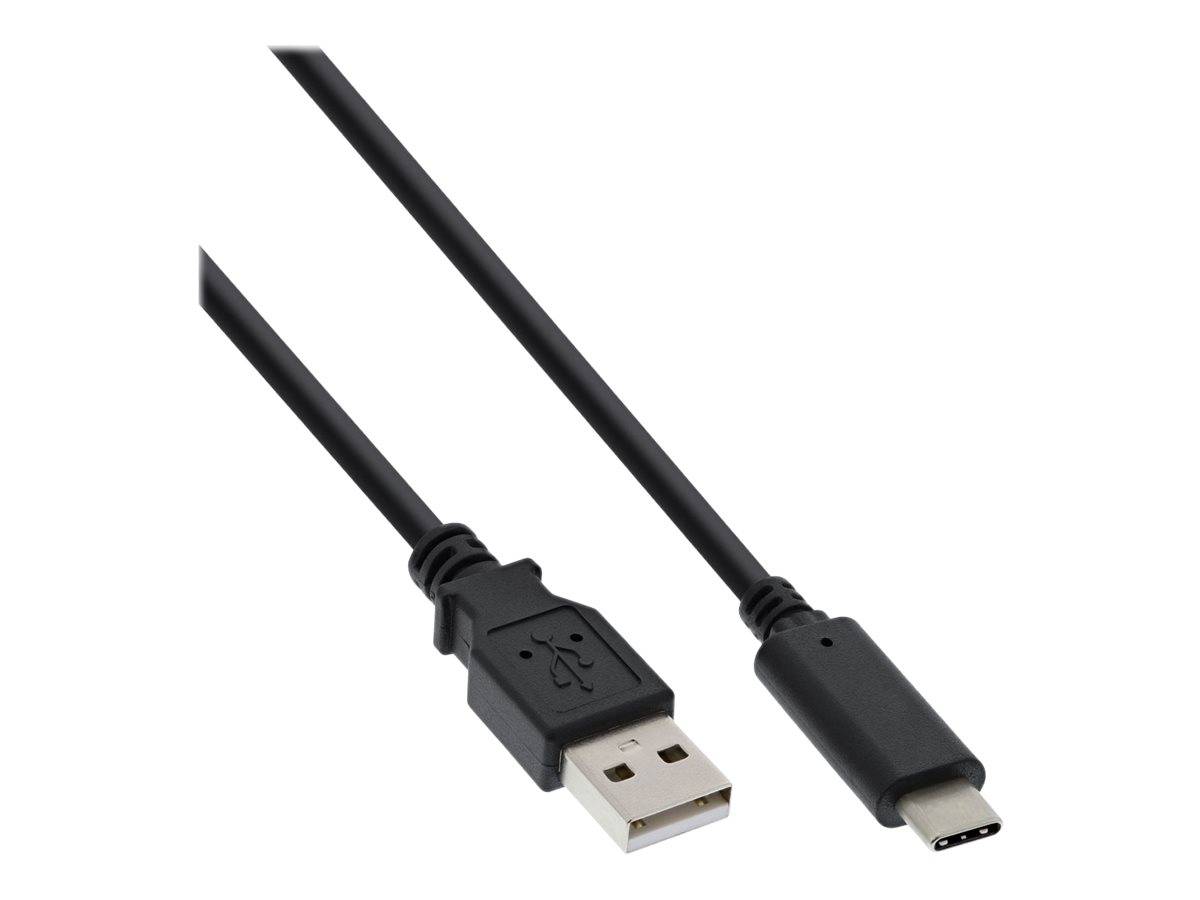 INLINE - USB 2.0 Kabel - USB-C Stecker an A Stecker - schwarz - 3m